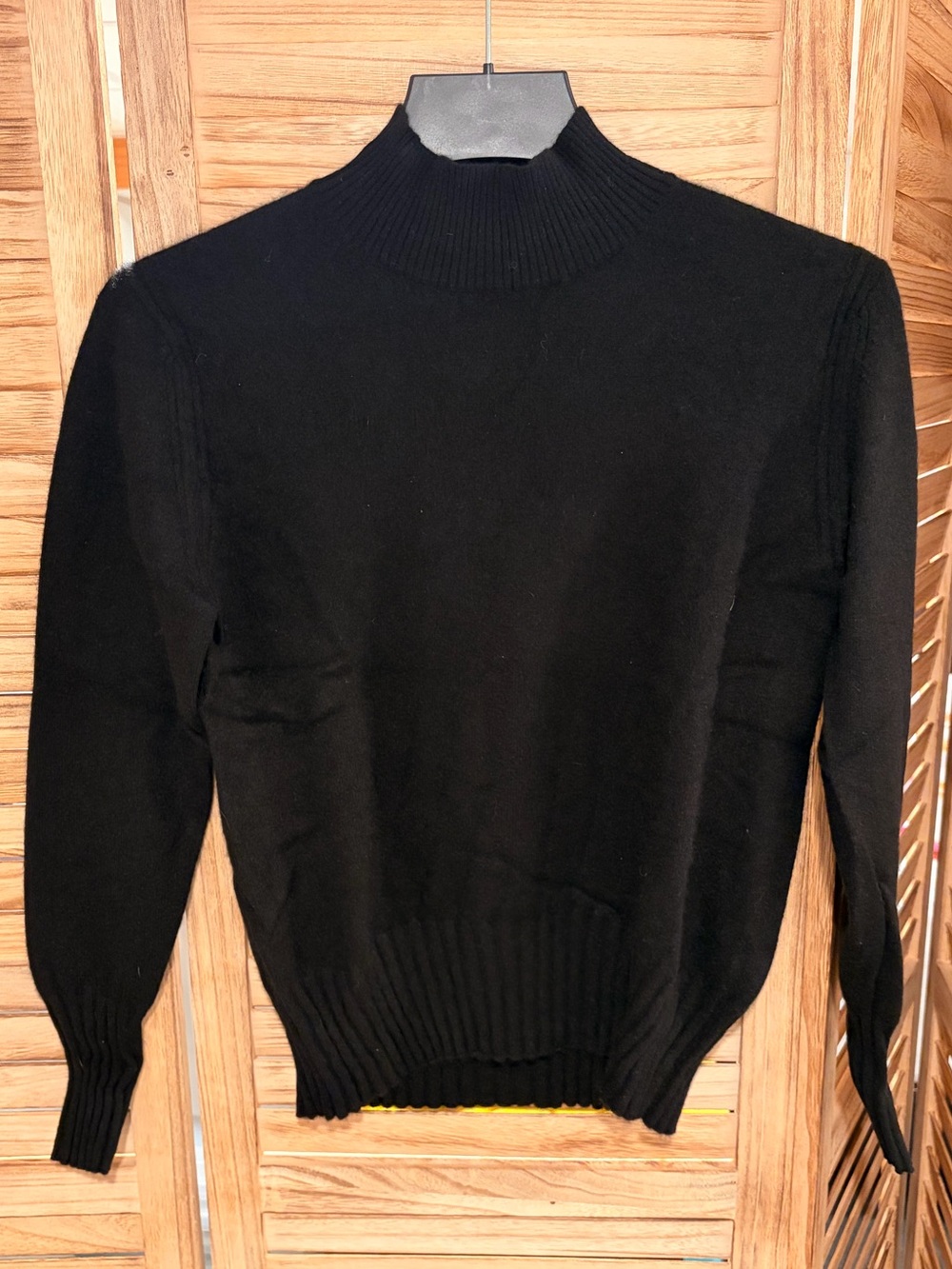 J. Crew Black Cashmere Women's Mock Neck Sweater
